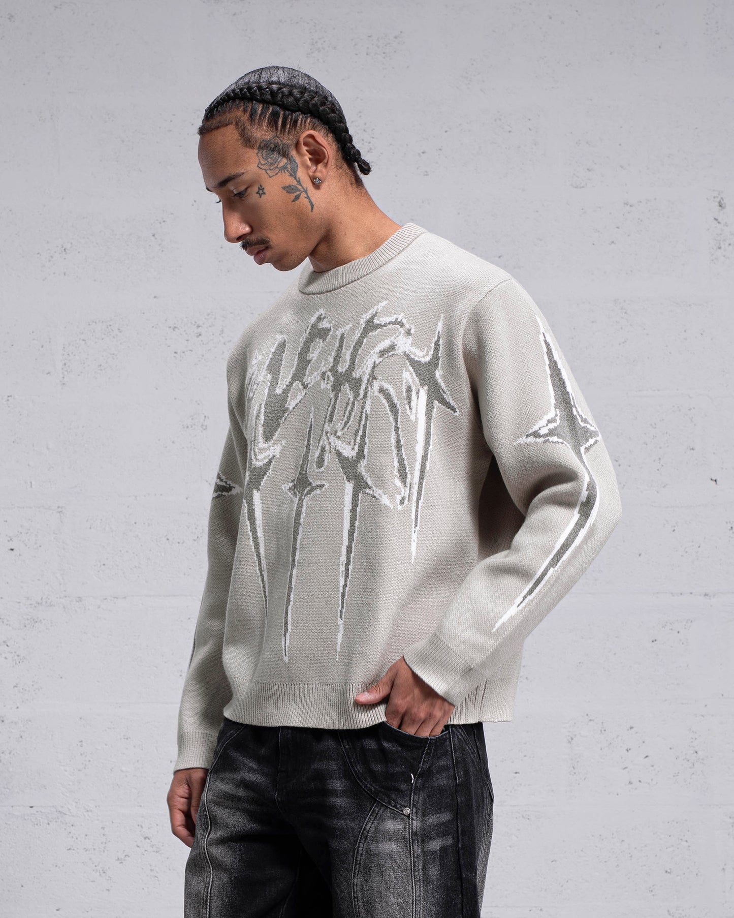 Knitwear "STARS" - Beige