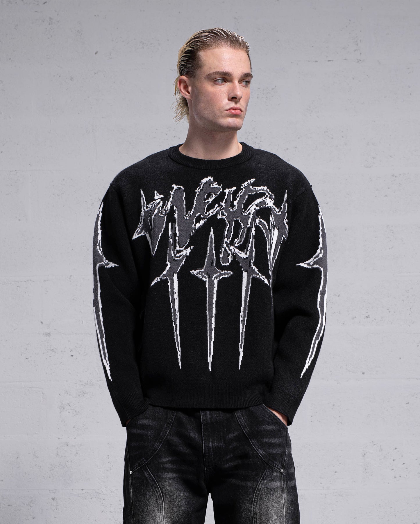 Knitwear "STARS" - Black