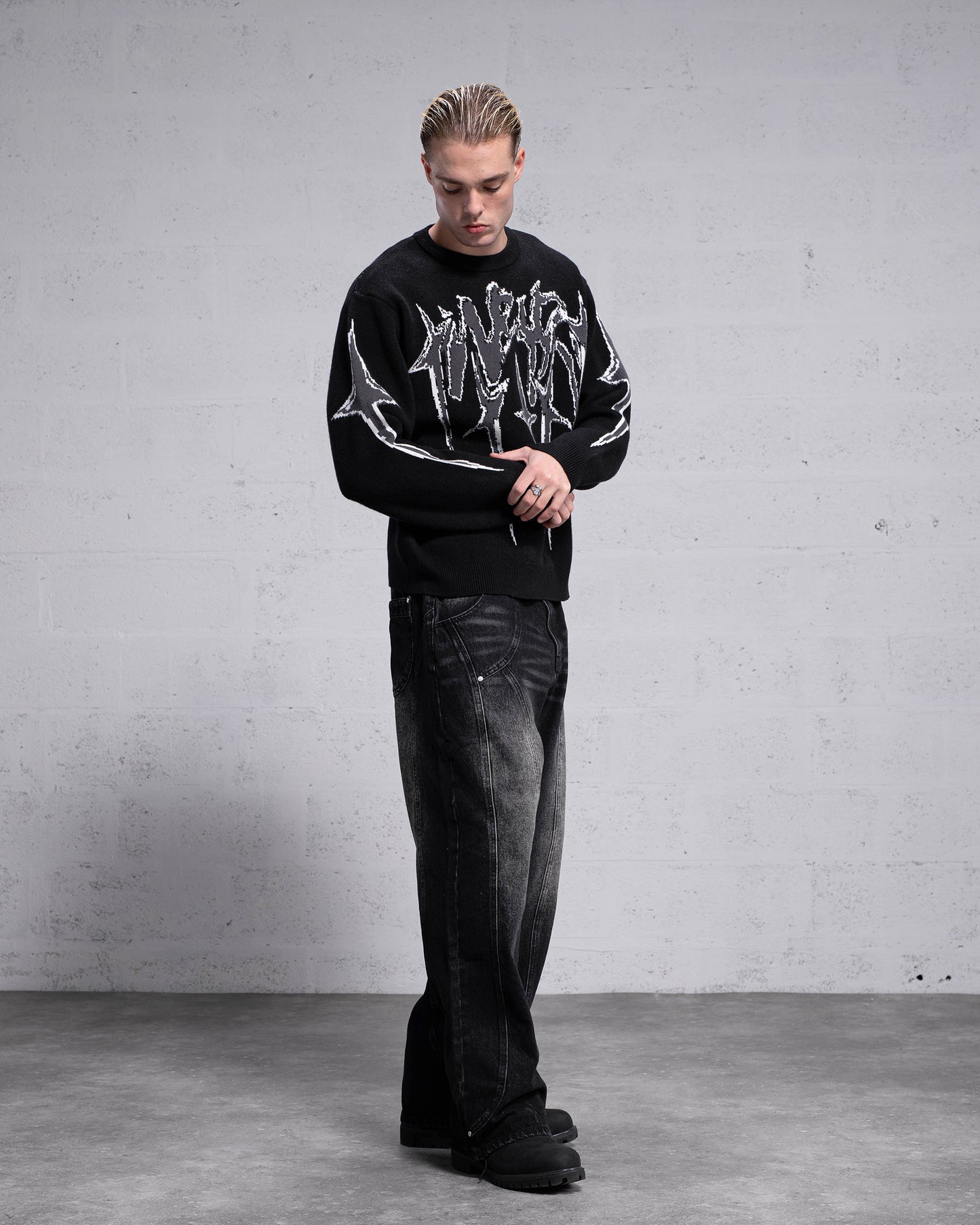 Knitwear "STARS" - Black