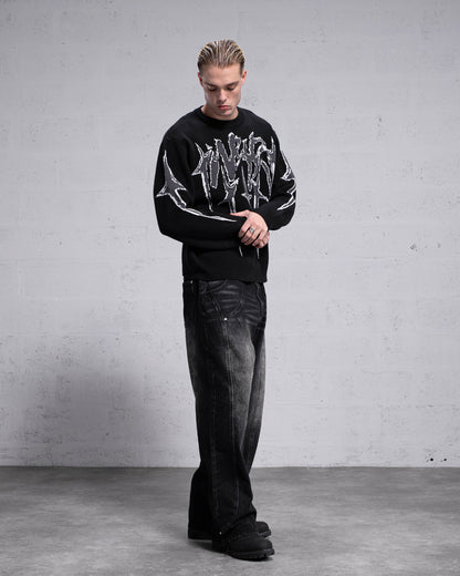 Knitwear "STARS" - Noir
