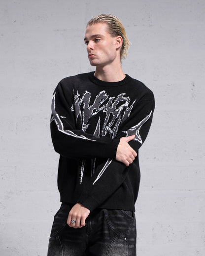 Knitwear "STARS" - Noir