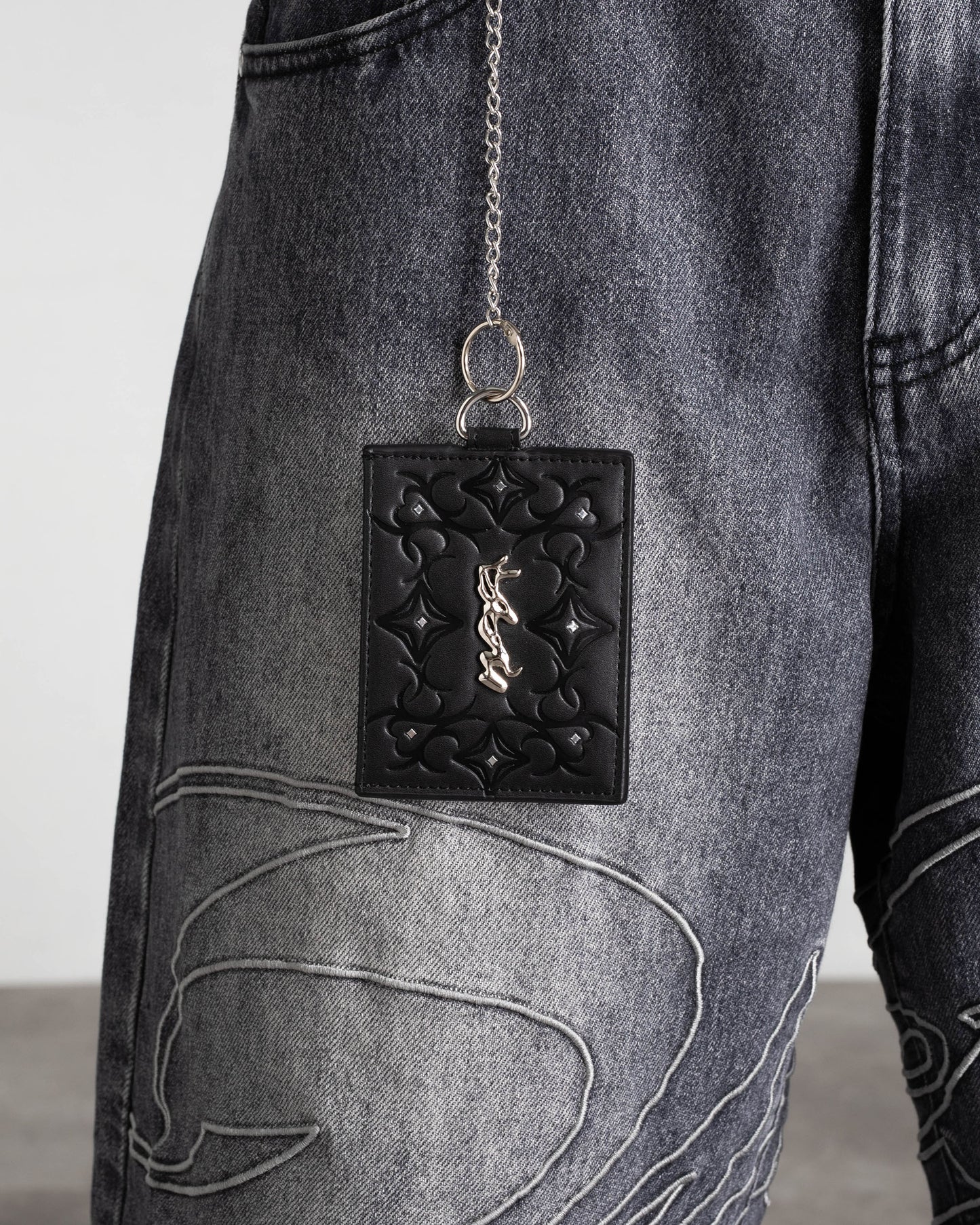 CARD HOLDER "STARS" - Black