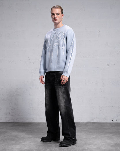 Knitwear "STARS" - Light Blue