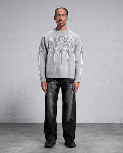 Knitwear "STARS" - Gris clair