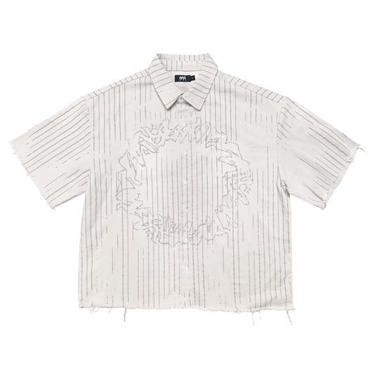 CHEMISETTE "STRIPED" - BEIGE