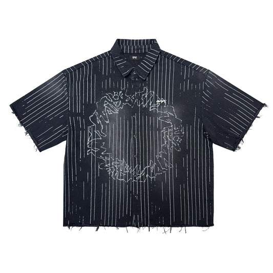 SHIRT "STRIPED" - BLACK