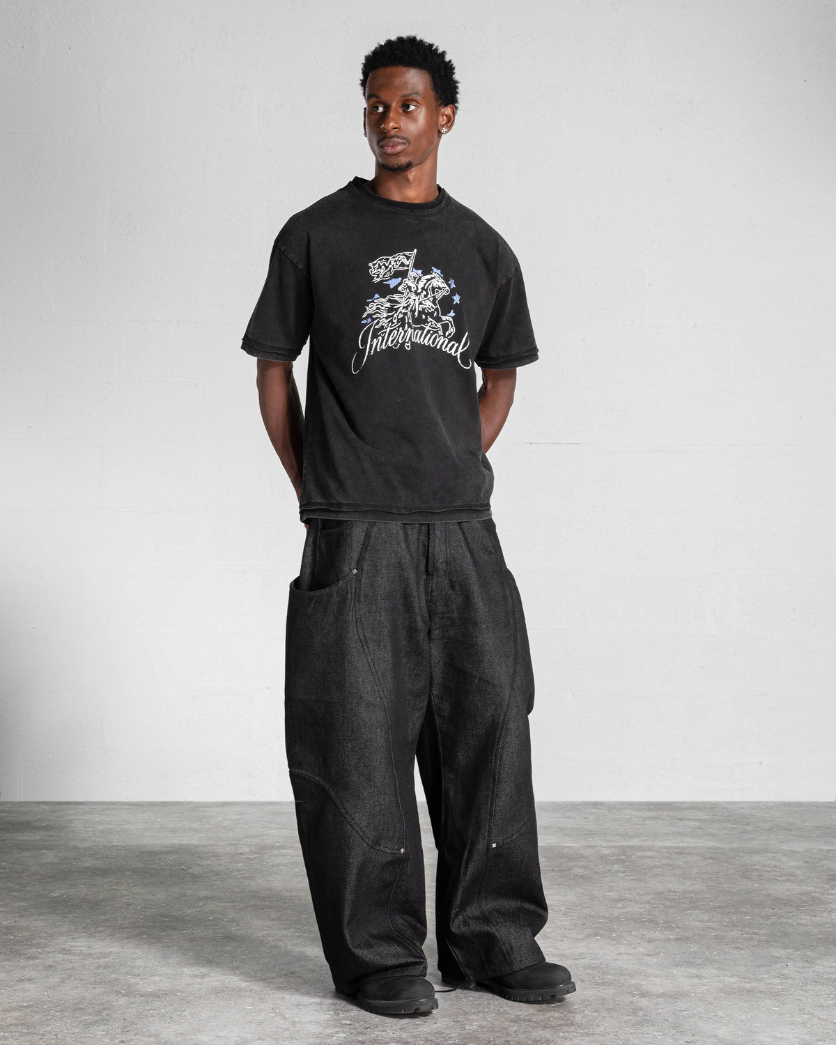 T-SHIRT "CAVALRY" - VINTAGE BLACK