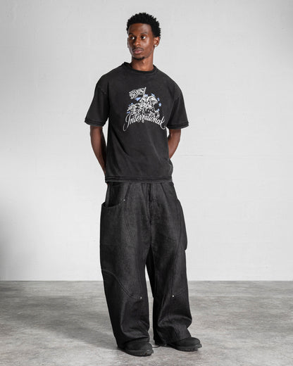 T-SHIRT "CAVALIER" - NOIR VINTAGE