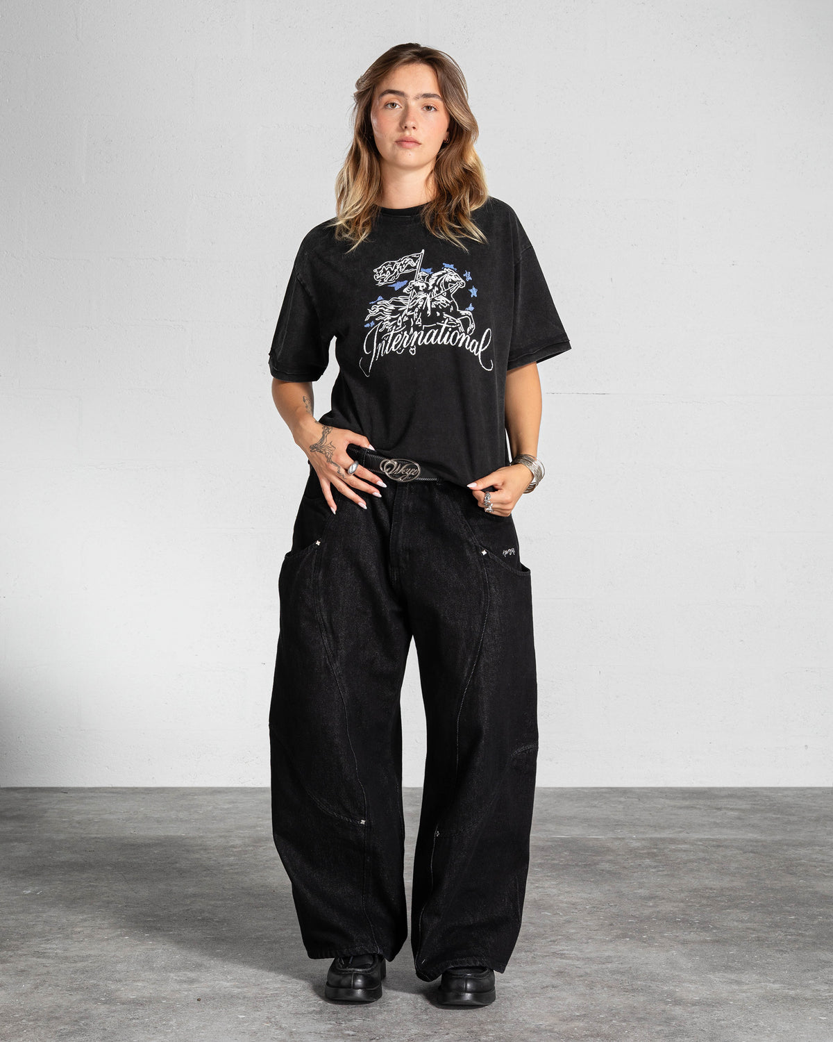 T-SHIRT "CAVALRY" - VINTAGE BLACK