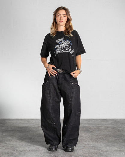 T-SHIRT "CAVALIER" - NOIR VINTAGE