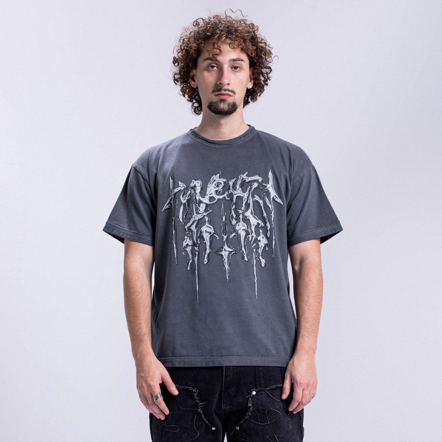 T-shirt "CHROME STARS" - Gris foncé