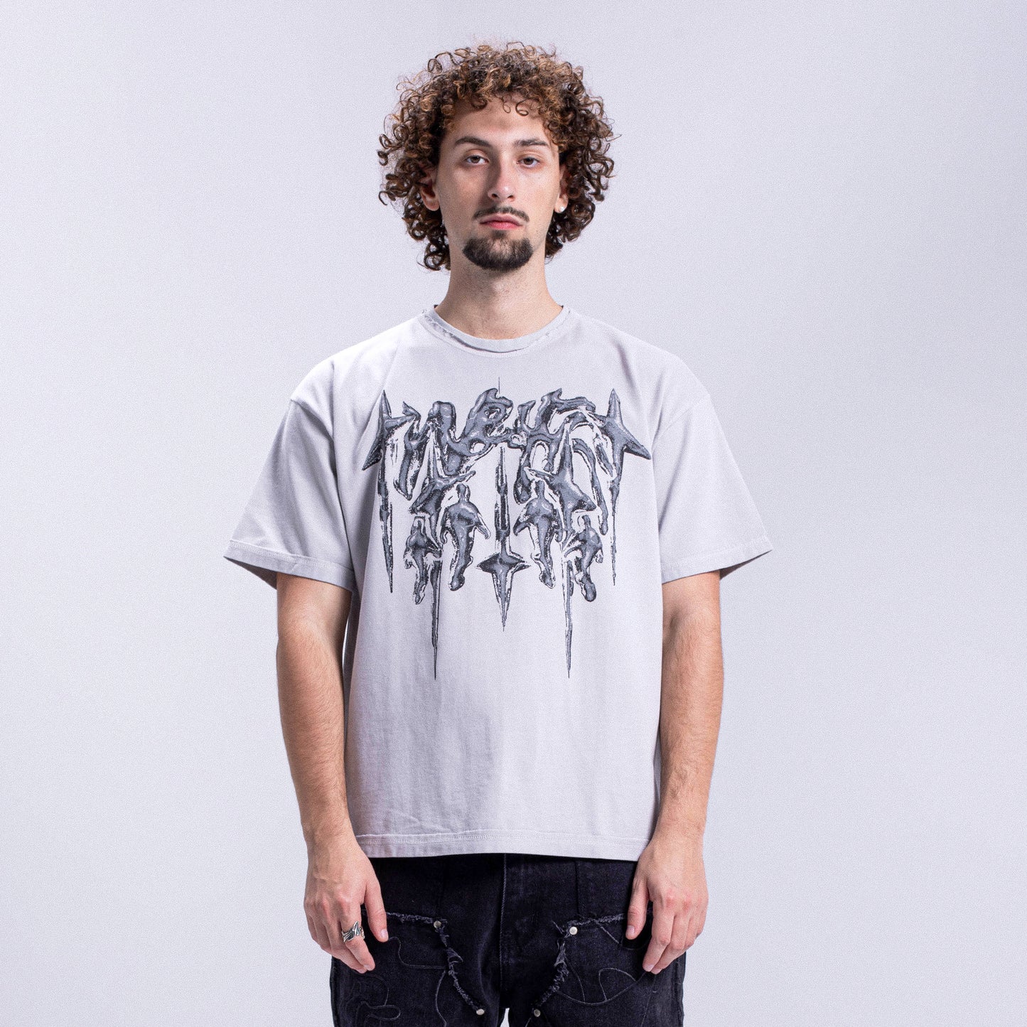 T-shirt "CHROME STARS" - Light Grey