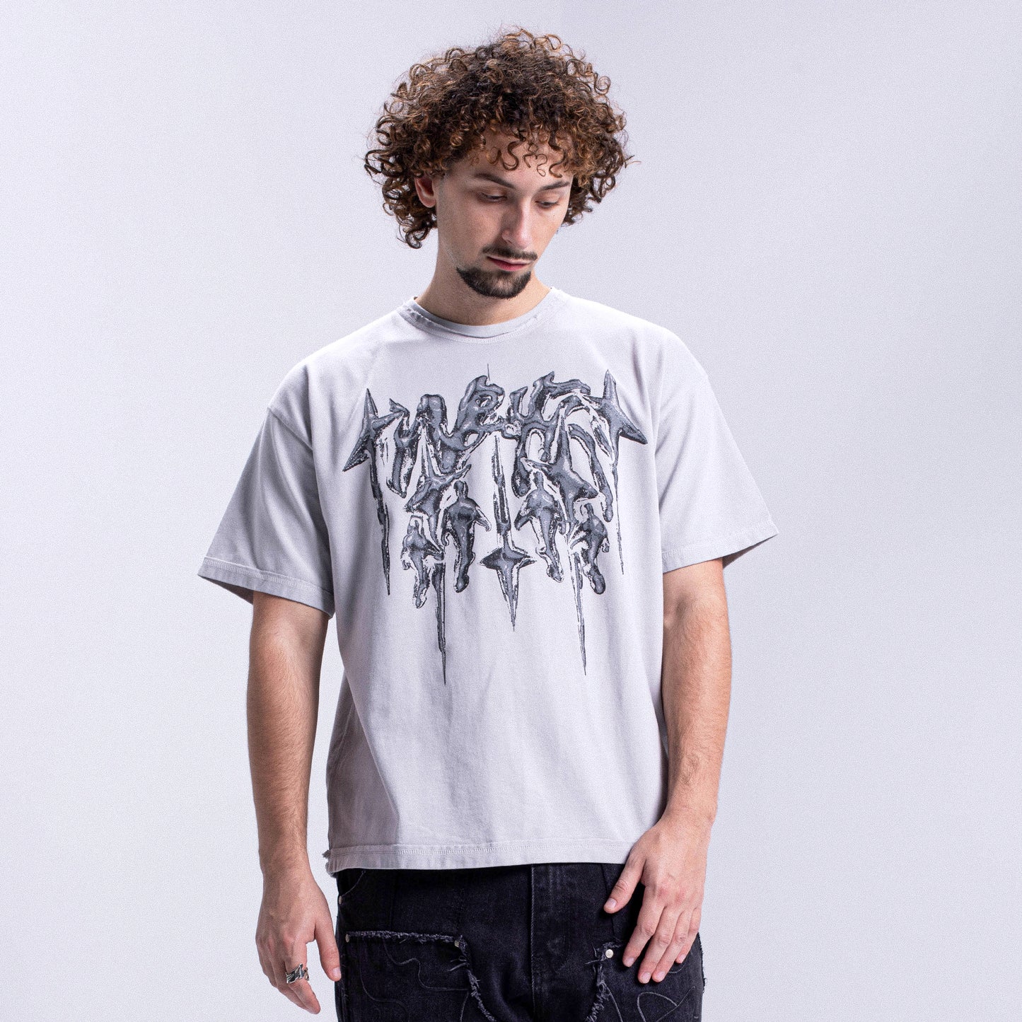 T-shirt "CHROME STARS" - Light Grey