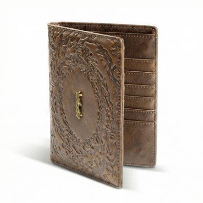 PORTEFEUILLE "ABYSSAL" CUIR VEGAN - MARRON VINTAGE