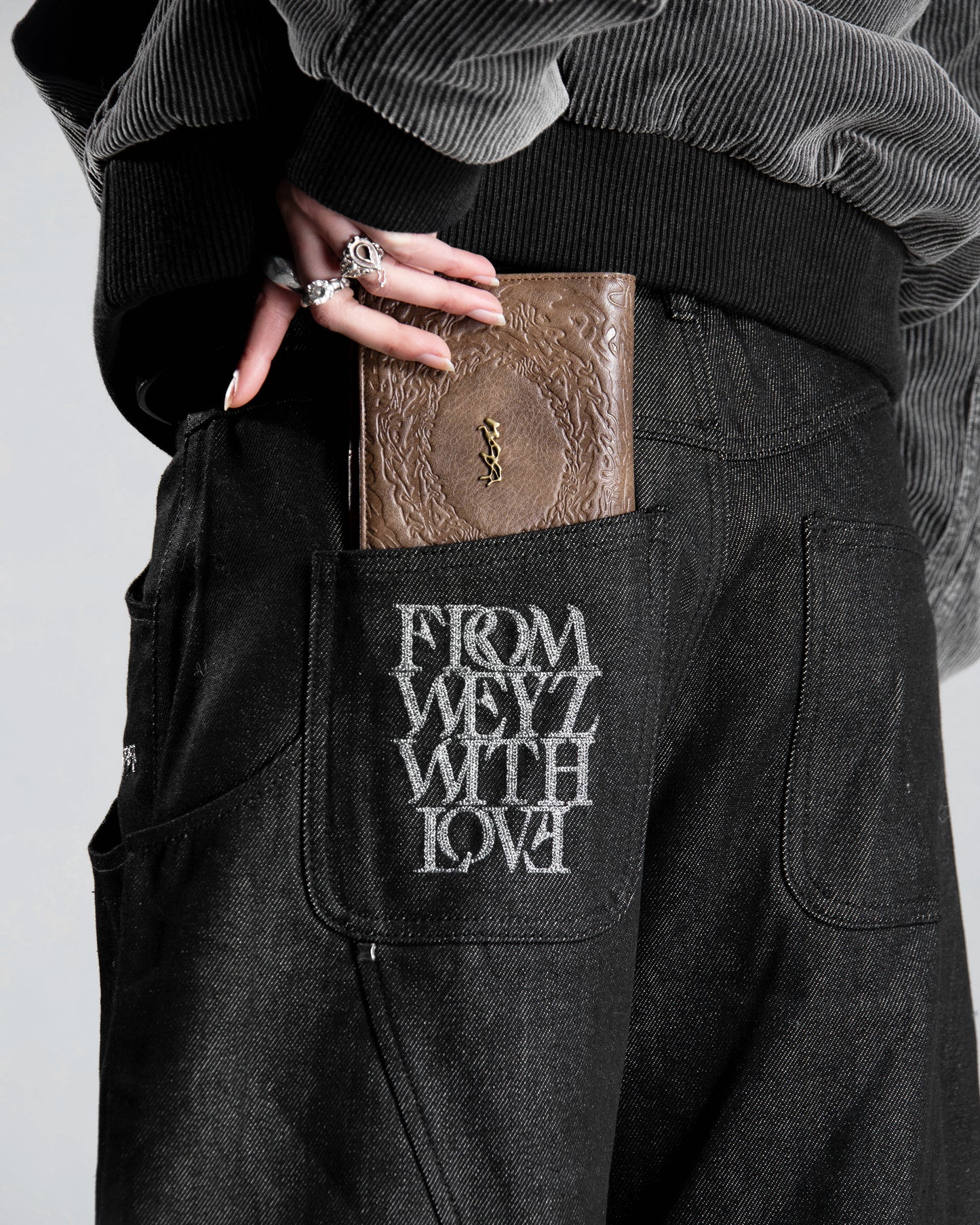 PORTEFEUILLE "ABYSSAL" CUIR VEGAN - BLEU CLAIR