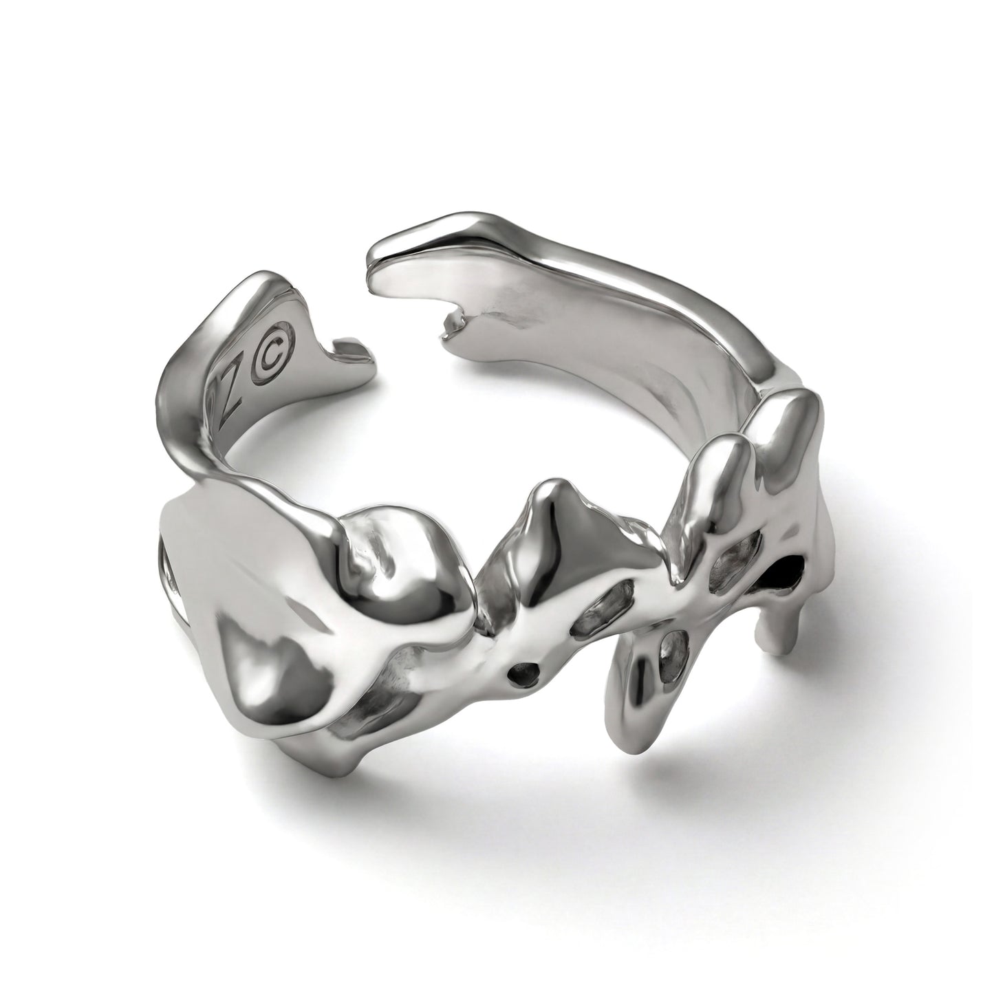 Adjustable ring "RELIC" - Chrome