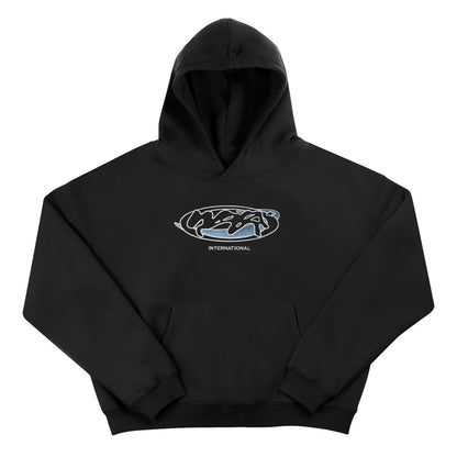 "INTERNATIONAL" Hoodie - Black