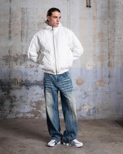 VESTE MATELASSÉE "MONOGRAM" - BLANC