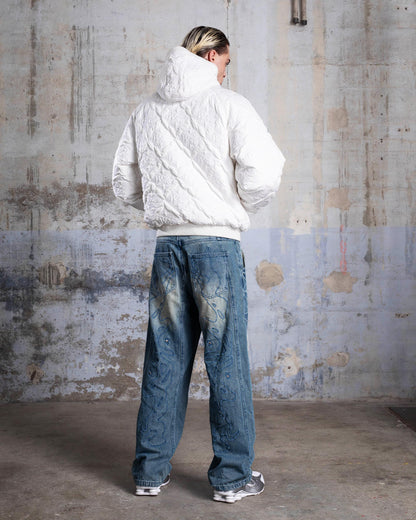 VESTE MATELASSÉE "MONOGRAM" - BLANC