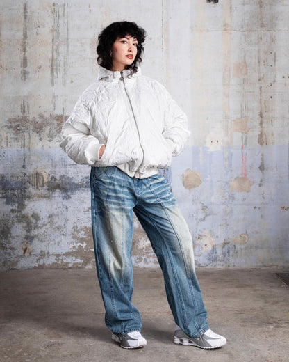 VESTE MATELASSÉE "MONOGRAM" - BLANC