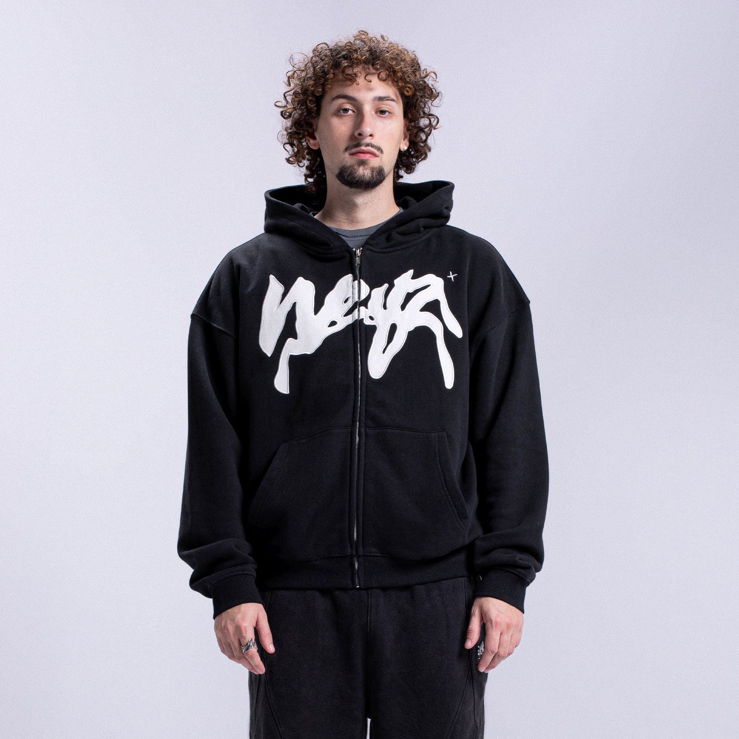 "PROPAGANDA" Zip Hoodie - Black