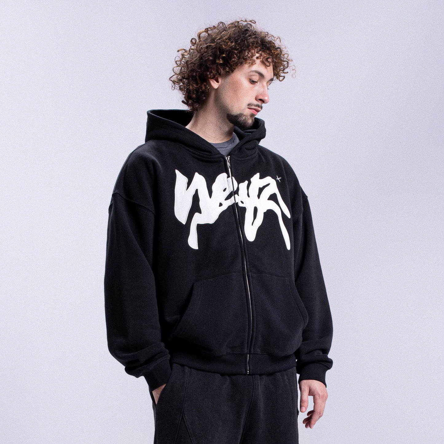 "PROPAGANDA" Zip Hoodie - Black