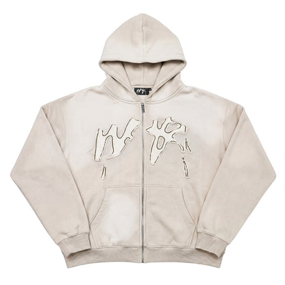 "FADING WEYZ" ZIP HOODIE - BEIGE