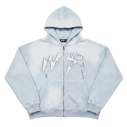 "FADING WEYZ" ZIP HOODIE - LIGHT BLUE