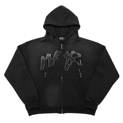 "FADING WEYZ" ZIP HOODIE - BLACK