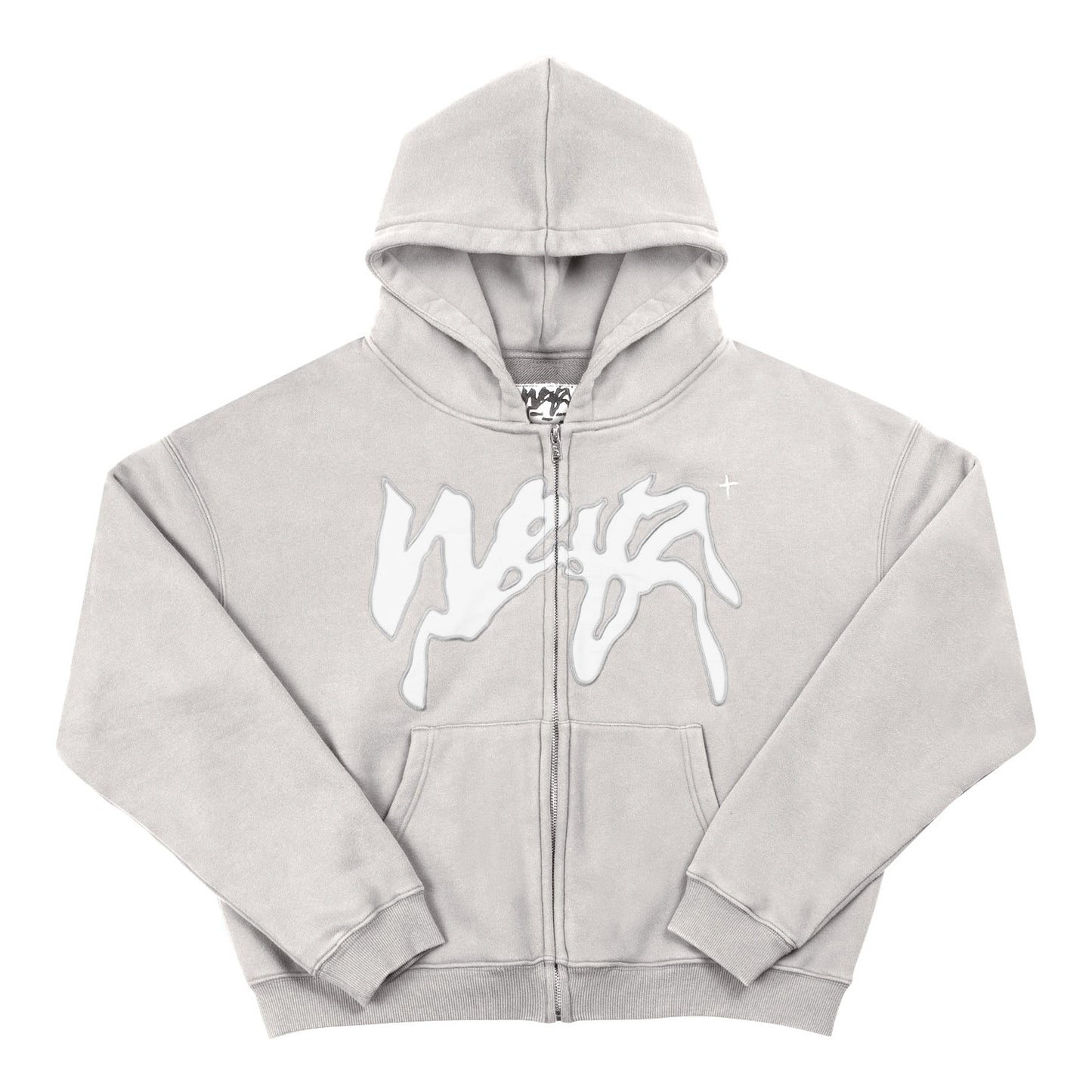 "PROPAGANDA" Zip Hoodie - Cream