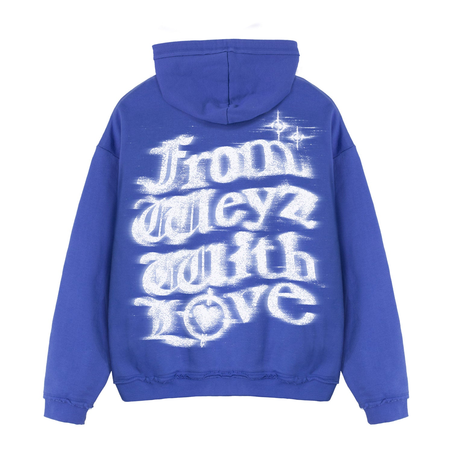 Hoodie oversize From Weyz with Love - Blue royal Weyz Clothing