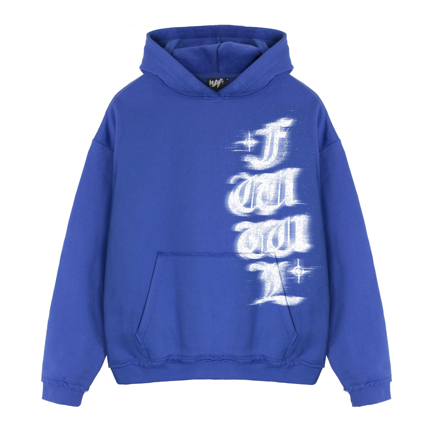 Hoodie oversize "From Weyz with Love" - Blue royal Weyz Clothing