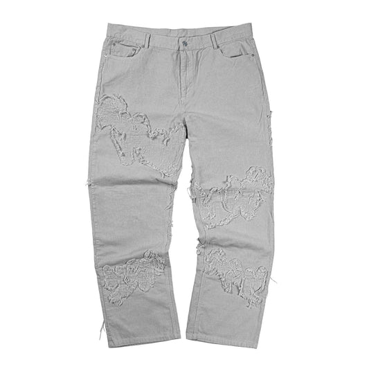 Pants Corduroy "Destructured" Weyz - Light grey