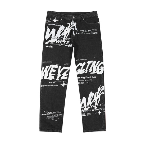 jean black from weyz with love 100% cotton straight cut